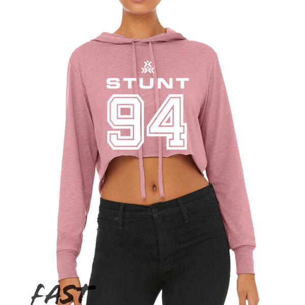 STUNT Commemorative Championship - Women’s Triblend Crop Long Sleeve Hoodie Thumbnail