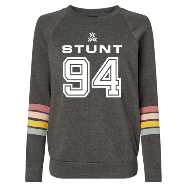 STUNT Commemorative Championship - Women's Striped Sleeves Crewneck Sweatshirt Thumbnail
